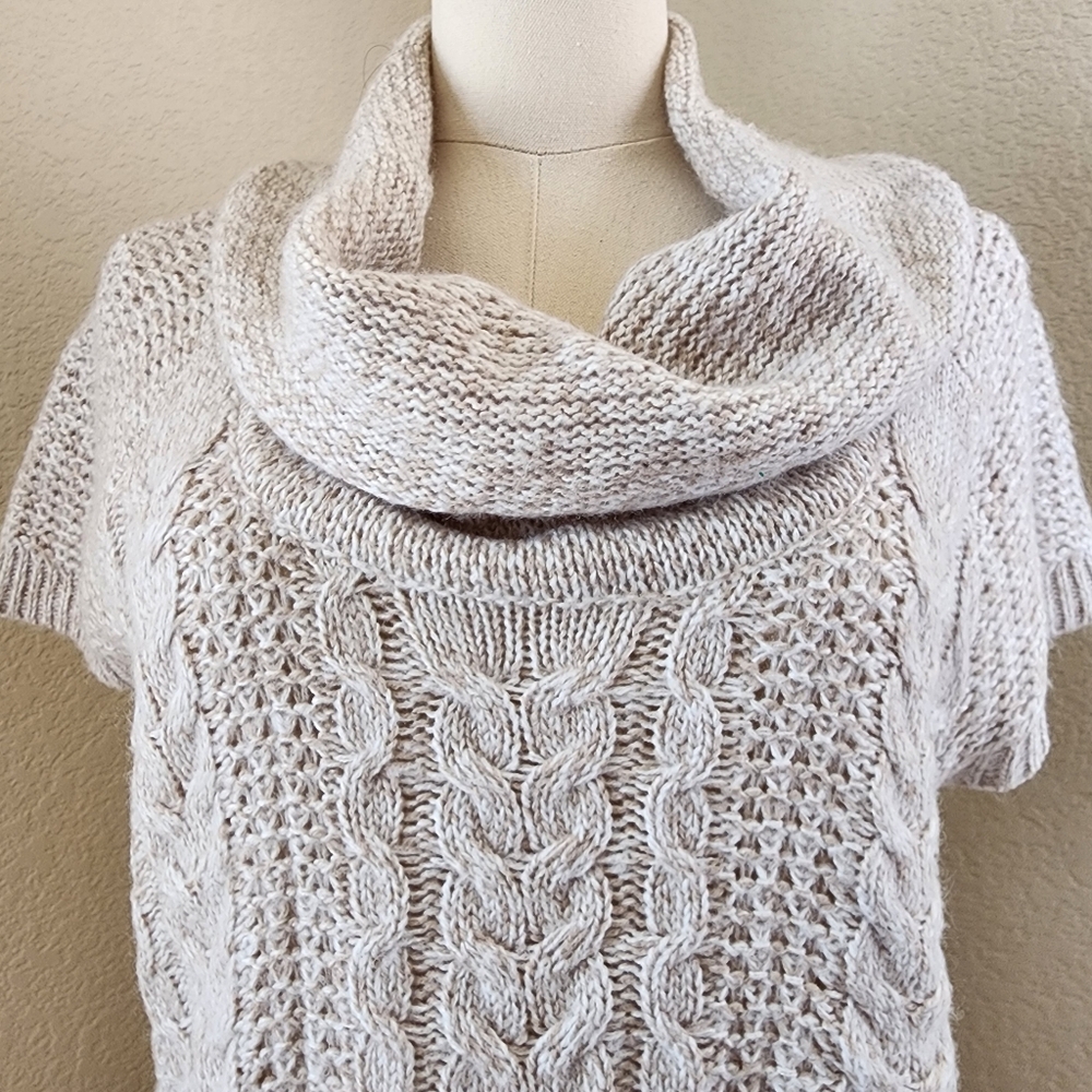 Worthington petite short sleeve knit cowl neck sweater size large - Picture 3 of 16